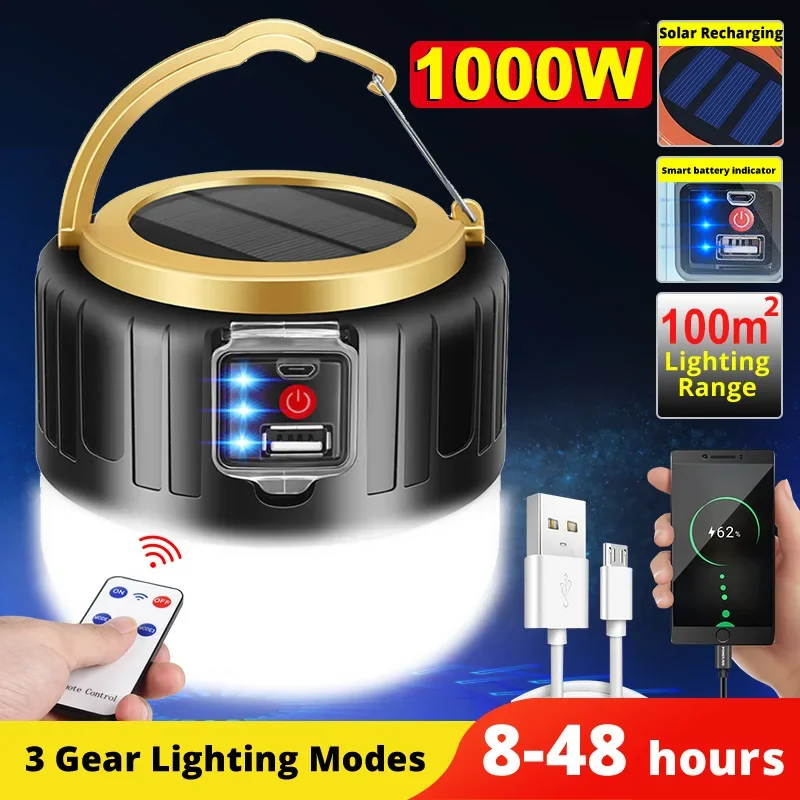 Outdoor Power Outlet Solar - LED Solar Camping Light Power Bank