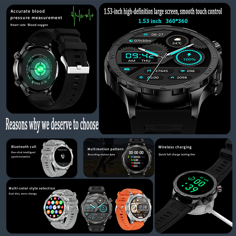 New GPS Track Smart Watch Men  - đánh giá và giá Outdoor Power Lead