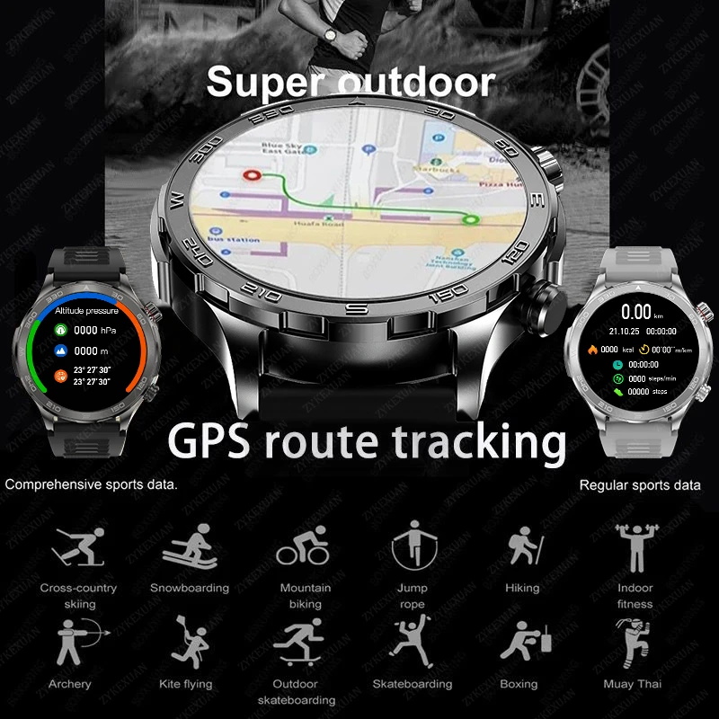 New GPS Track Smart Watch Men  - đánh giá và giá Outdoor Power Lead