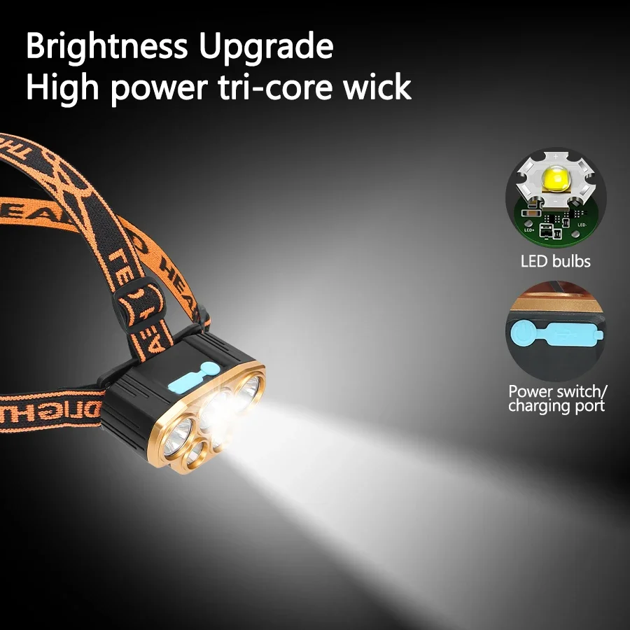 Rechargeable 5 LED Headlight U - đánh giá và giá Outdoor Power Head