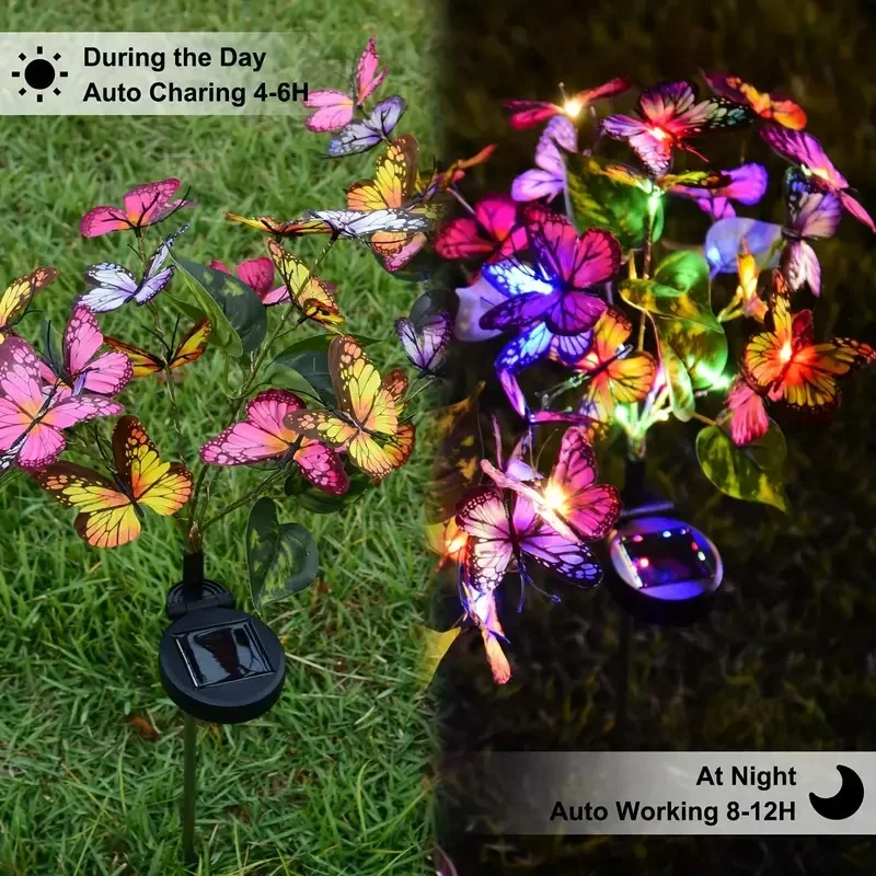 Solar LED Butterfly Garden Lig - đánh giá và giá Outdoor Power Outlet Solar