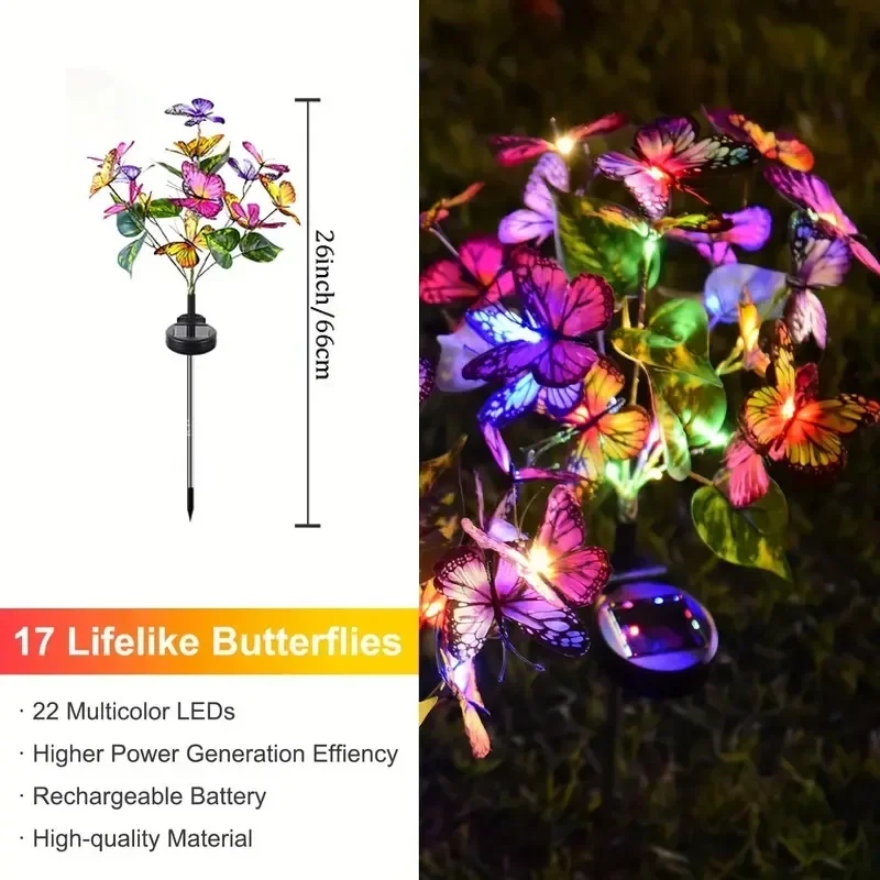 Solar LED Butterfly Garden Lig - đánh giá và giá Outdoor Power Outlet Solar