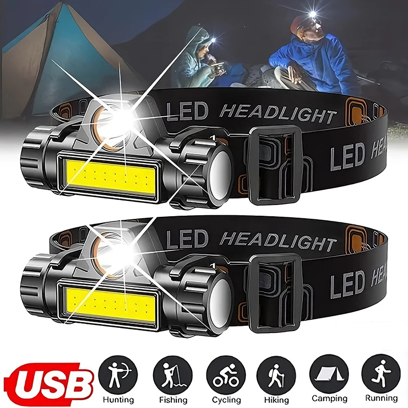 Rechargeable COB LED USB Headl - đánh giá và giá Outdoor Power Head