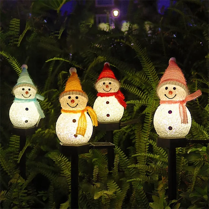 Solar LED Snowman Ambient Ligh - đánh giá và giá Outdoor Solar Power Xmas Lights