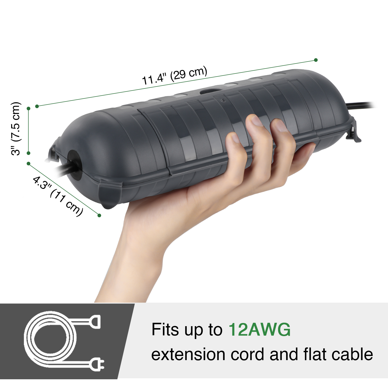 Large Weatherproof Outdoor Ele - đánh giá và giá Outdoor Power Lead