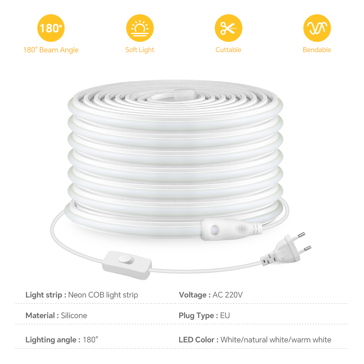 220V COB Led Strip High Densit - đánh giá và giá Outdoor Power Hub