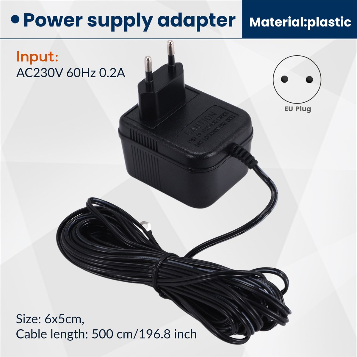 (ABGQ) 18V 500MA Power Supply  - đánh giá và giá Outdoor Power Adapter Ring