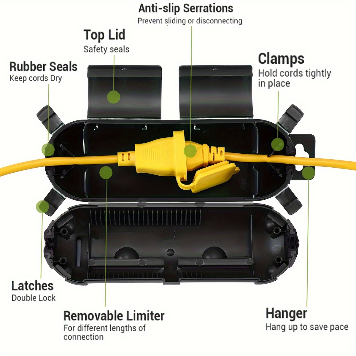 Extension Cord Plug Connection - đánh giá và giá Outdoor Power Hub