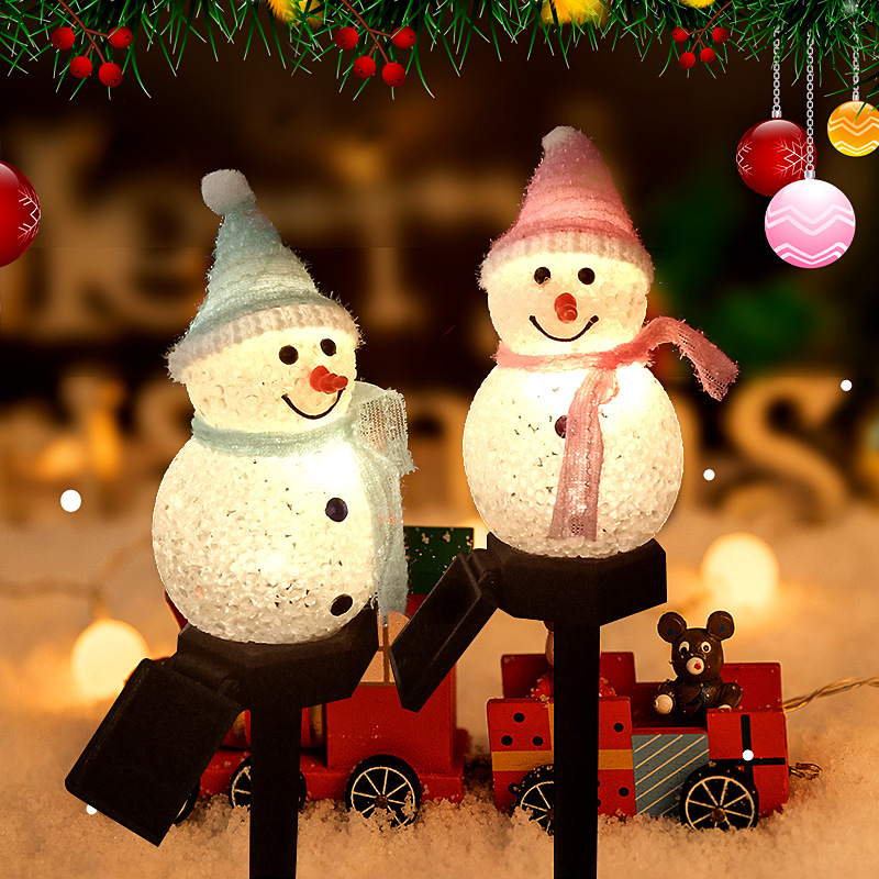 LED Snowman Solar Garden Light - đánh giá và giá Outdoor Solar Power Xmas Lights