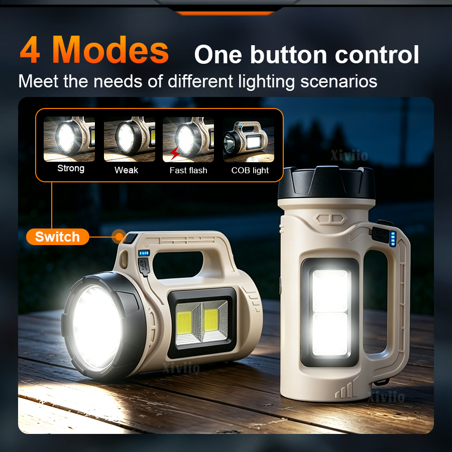Multiscene Handheld LED Torch  - đánh giá và giá Outdoor Power Outlet Solar