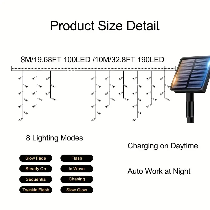 Solar Icicle Lights Outdoor Fa - đánh giá và giá Outdoor Solar Power Xmas Lights