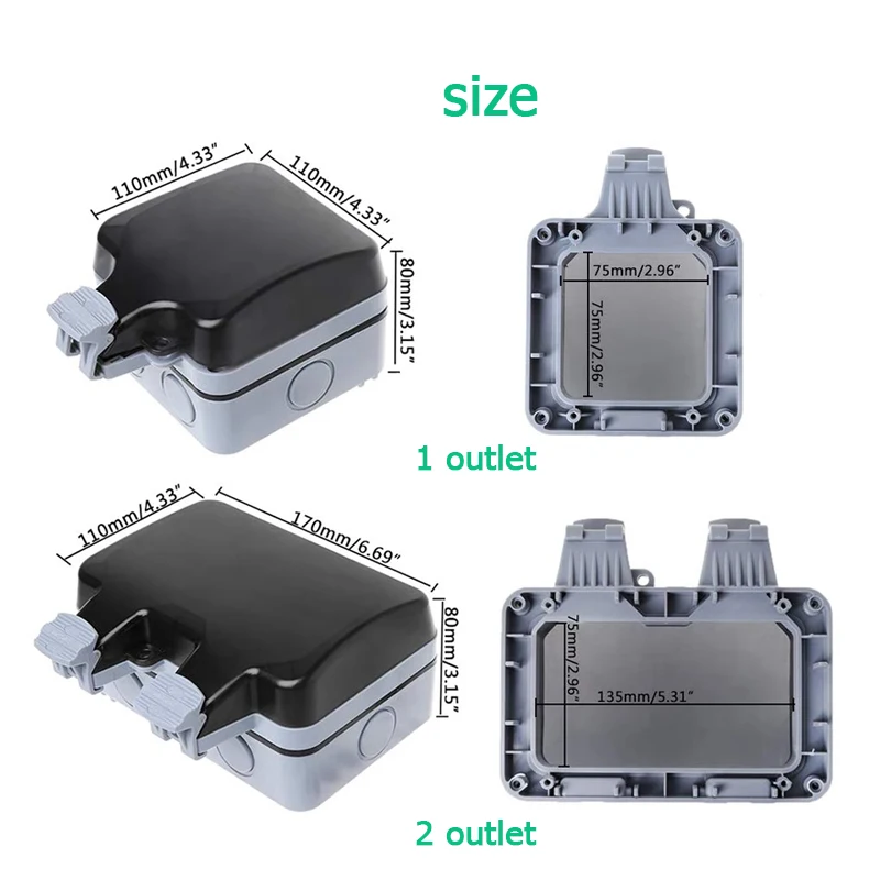 EU KR Outdoor Wall Waterproof  - đánh giá và giá Outdoor Power Hub