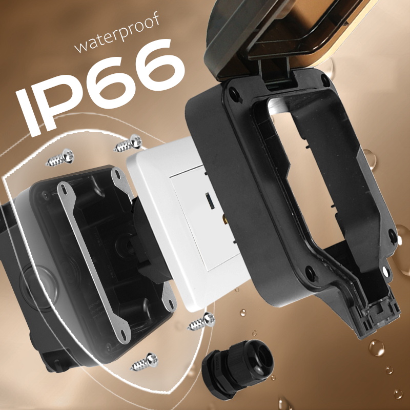 Avoir IP66 Wall Waterproof Soc - đánh giá và giá Outdoor Power Hub