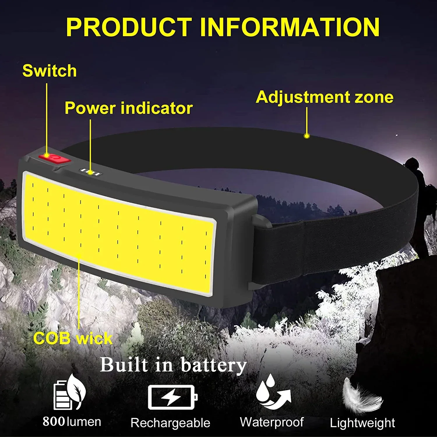 Powerful COB LED Headlamp Type - đánh giá và giá Outdoor Power Head