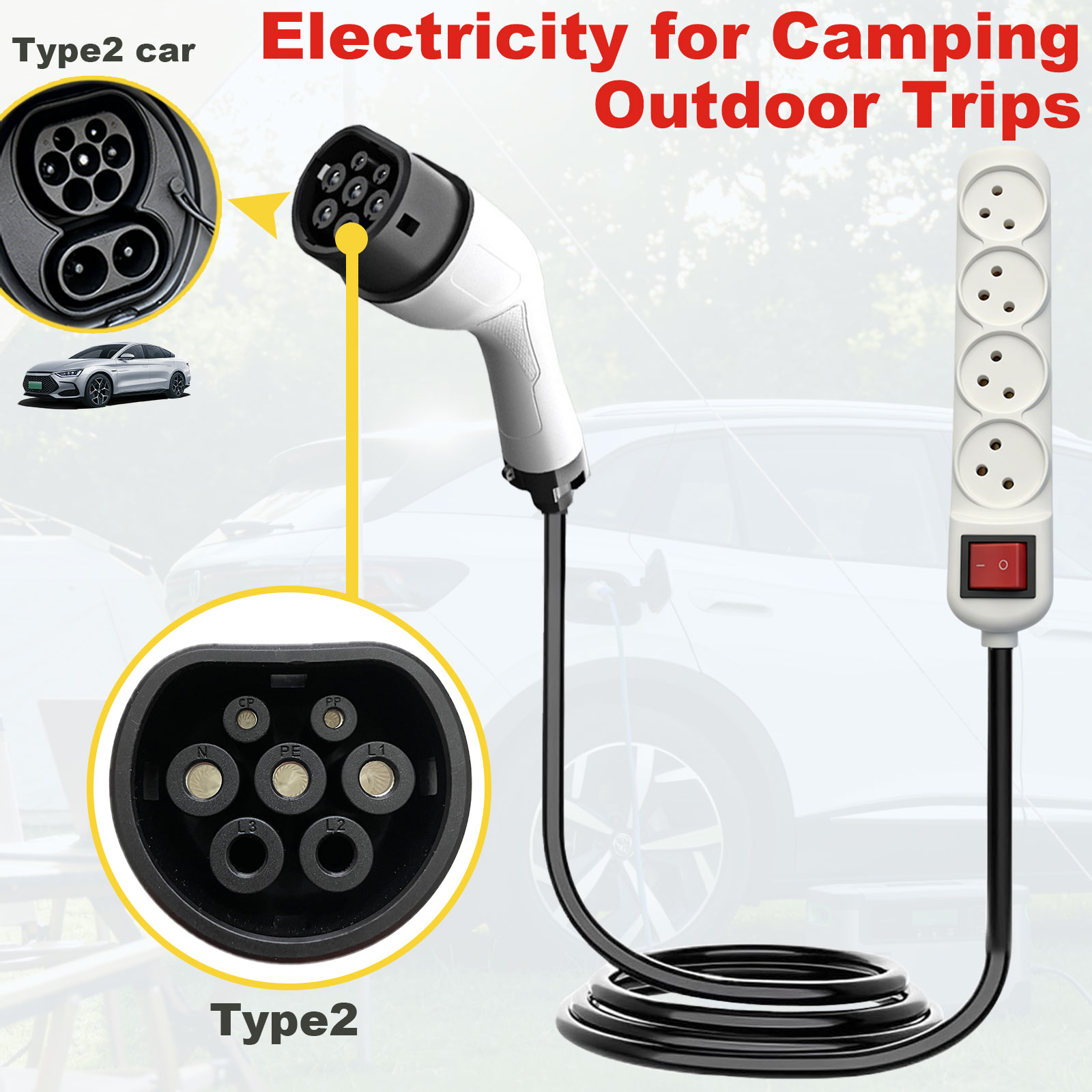 Type2 V2L Discharge Adapter Is - đánh giá và giá Outdoor Power Hub