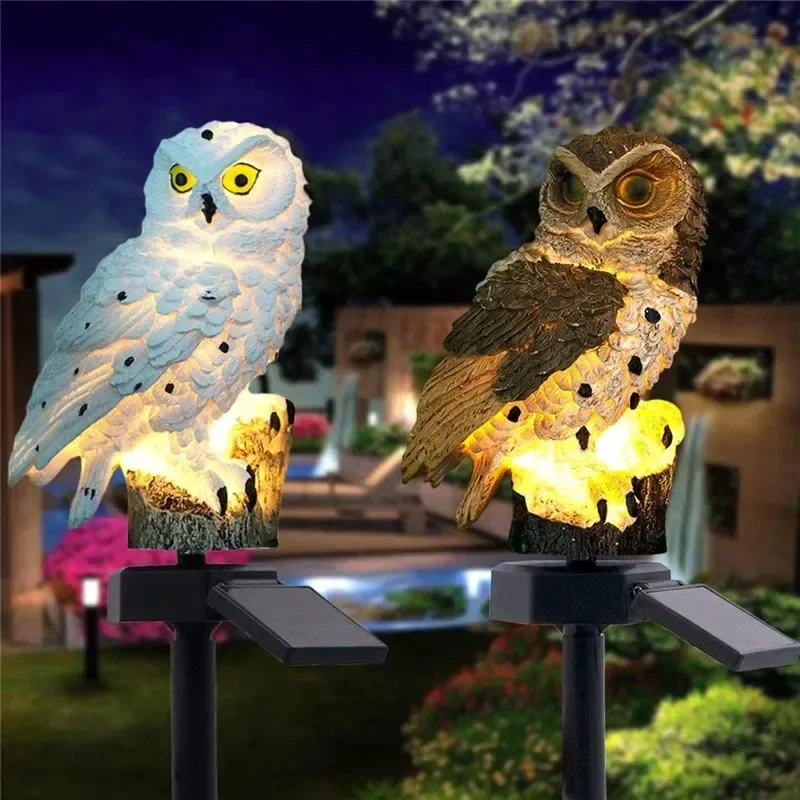 Solar Owl Statue Garden Light  - đánh giá và giá Outdoor Power Outlet Solar
