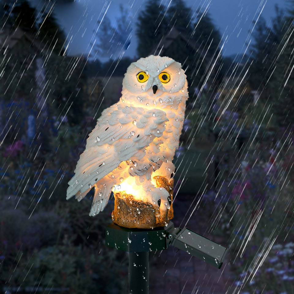 Solar Owl Statue Garden Light  - đánh giá và giá Outdoor Power Outlet Solar