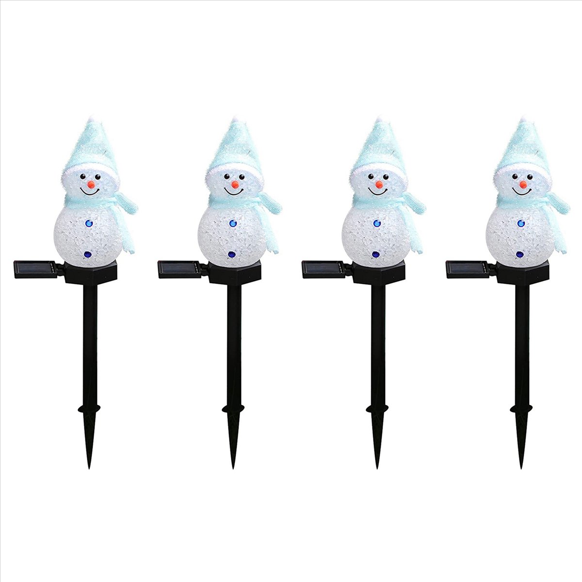 New 4X Snowman Solar Lights Ch - đánh giá và giá Outdoor Solar Power Xmas Lights