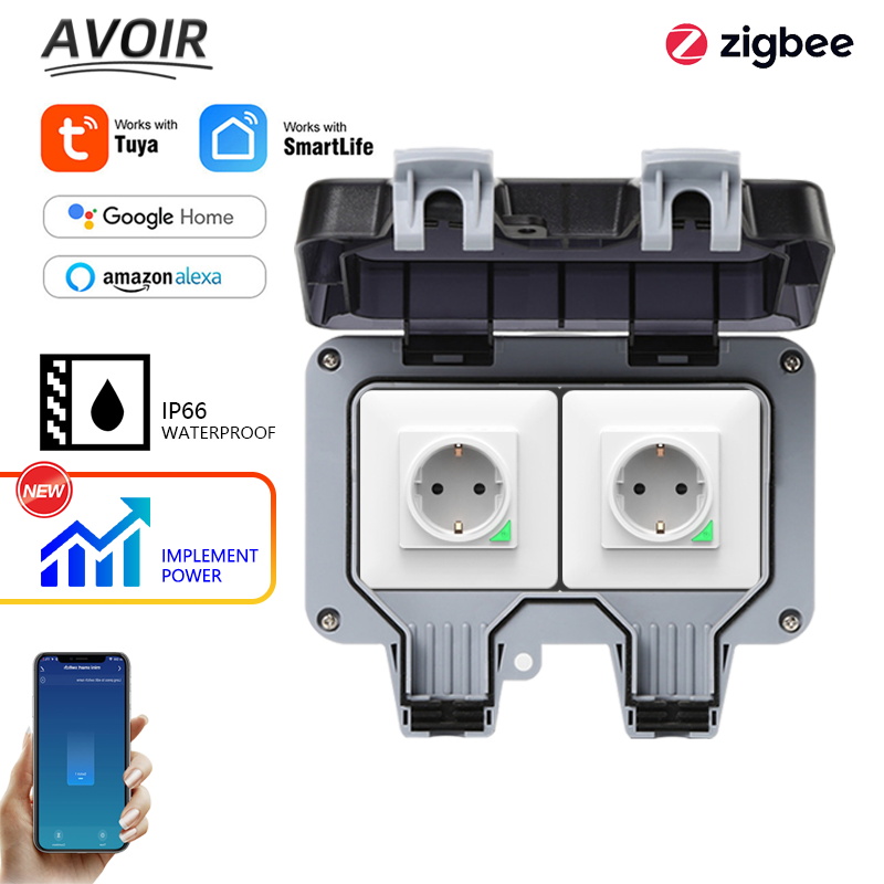 Avoir Tuya Zigbee Điện Ổ Cắm I - đánh giá và giá Outdoor Power Hub