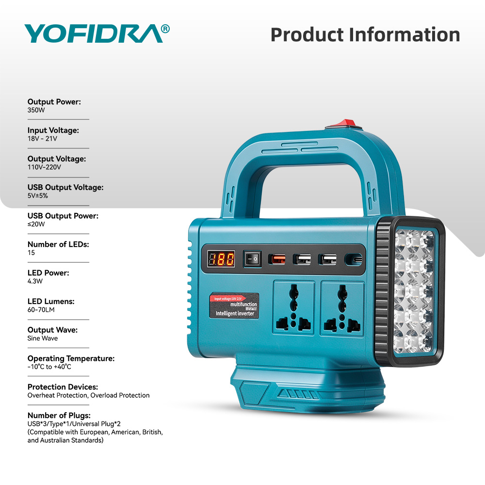 YOFIDRA 220V Portable Power In - đánh giá và giá Outdoor Power Hub